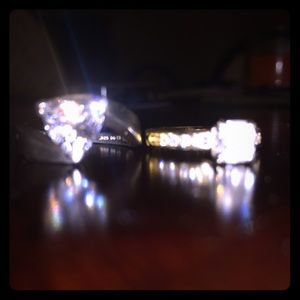 Stunning! Trillion cut diamonique ring