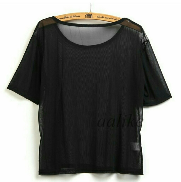 NEW Black mesh t-shirt