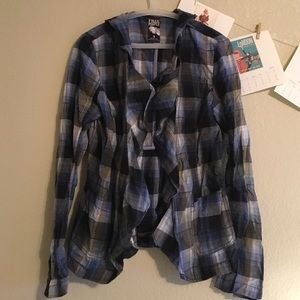Free People plaid shirt