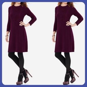 Cable textured sweater dress