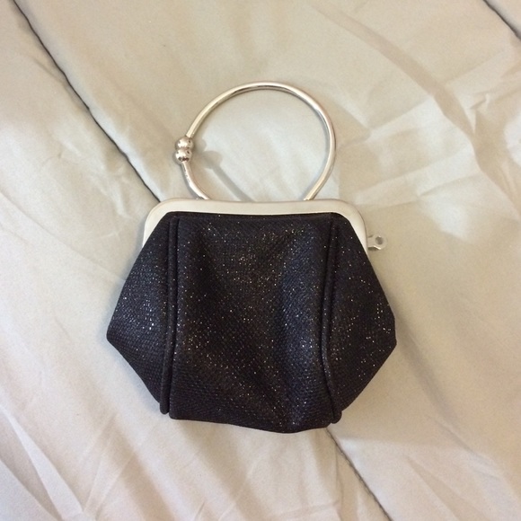 Marshalls Bags Sparkly Black Clip Purse Poshmark