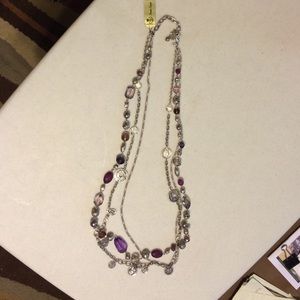 Purple 3 strand necklace