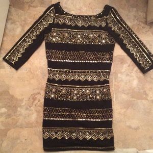 Balmain request dress black with embroidery