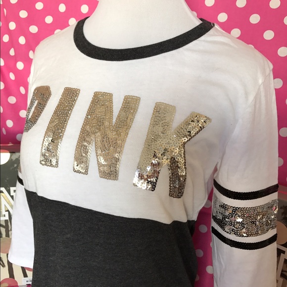 🆕VS PINK bling baseball tee - Picture 3 of 4