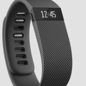 Fitbit Charger in black.