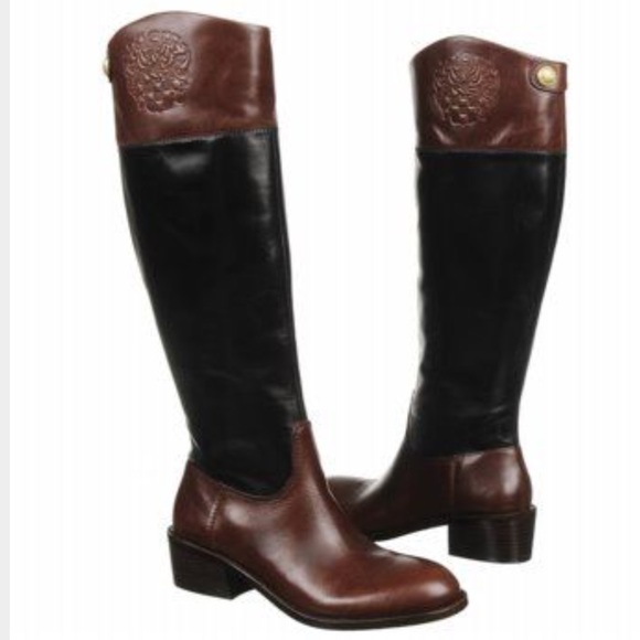 Vince Camuto Shoes - Vince Camuto Black and Brown Color Block Boots