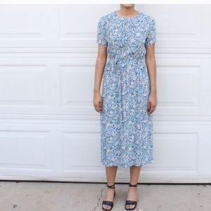 Vintage floral midi dress