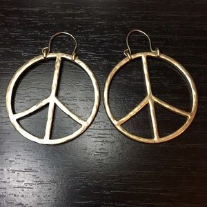 LUCKY BRAND Gold Peace Earrings