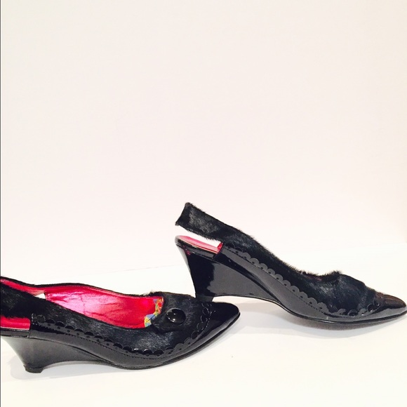 Irregular Choice kitten wedge shoe