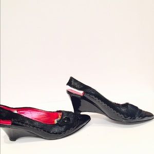 Irregular Choice kitten wedge shoe