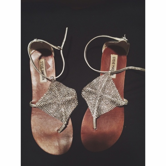 Silver Steve Madden Sandals