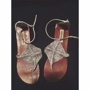 Silver Steve Madden Sandals