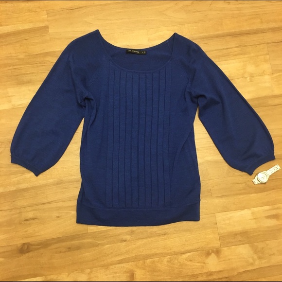 The Limited Royal Blue Sweater 3/4 Sleeve Size S