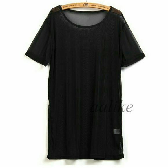 NEW Black mesh t-shirt