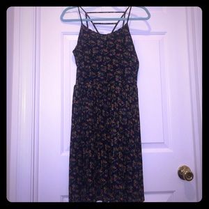 Navy floral strappy dress!