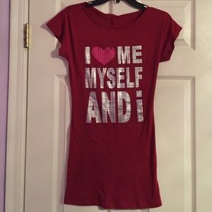 I ❤️ Me Myself and I red shirt