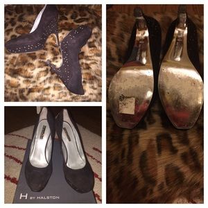 Dark Brown Suede Wedge