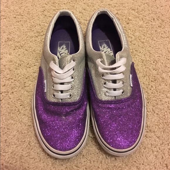 🔸ON HOLD!🔸Purple & Gray Sparkly Vans