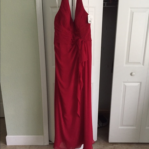 Red gown from David's Bridal-