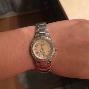 Silver Fossil Watch
