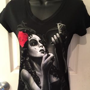 ❌SOLD❌BUNDLE - 2 Day of the Dead V-neck Shirts