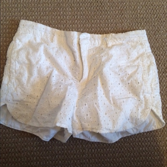 White Madewell lace shorts