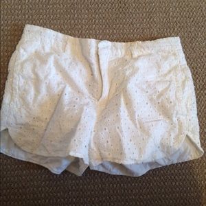 White Madewell lace shorts