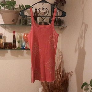 Women's Ribbed Tank Top -Light Rust Tan  Size S