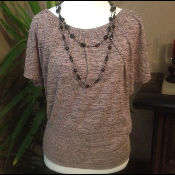 Pink and Black Flutter Sleeve Top