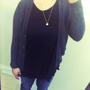Open Wool Blend Cardigan
