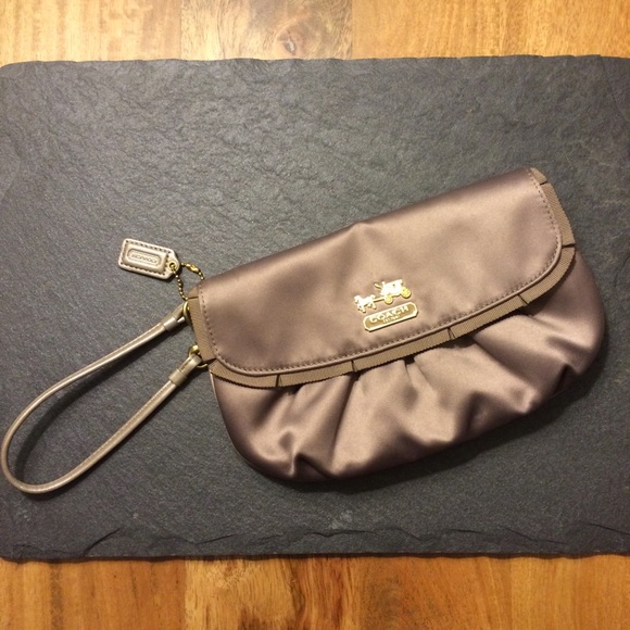 Coach satin wristlet