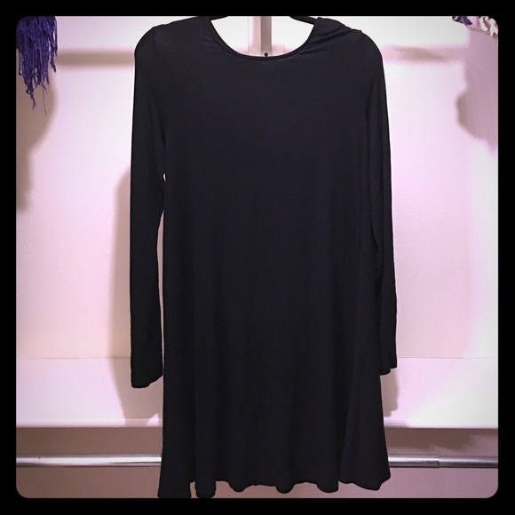 Basic black swing dress