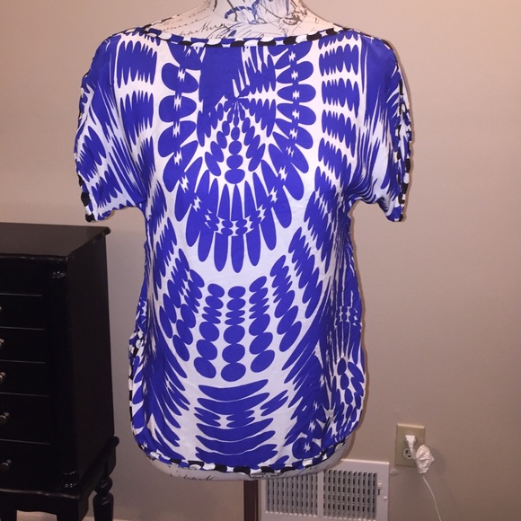 Blue printed blouse