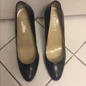 Ralph Lauren leather Classic Black Pump