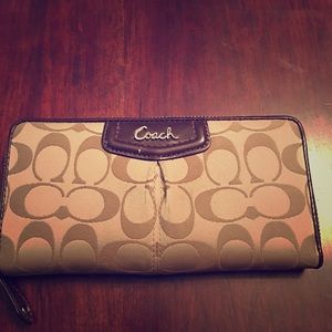 Coach zip around wallet