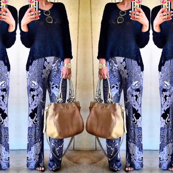 Cache Pants - Cache blue print pants