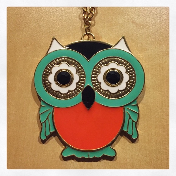 Sea Foam Green Owl Necklace