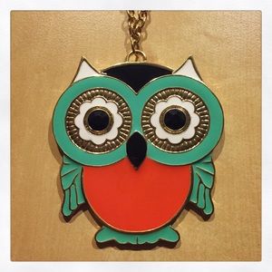 Sea Foam Green Owl Necklace