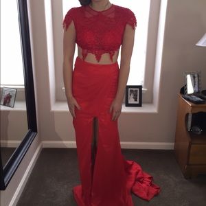 Two-piece prom dress