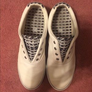 White & Blue Sperry's