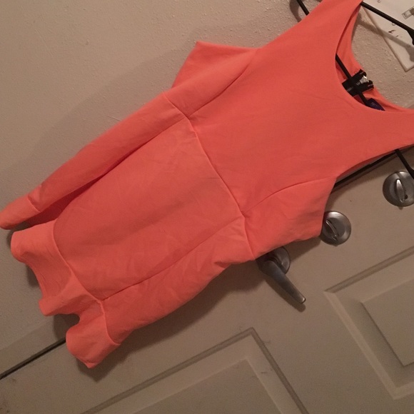 Coral orange dress