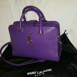 Authentic ysl chyc purple w gold hardware