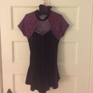 super cute purple figure skating competition dress