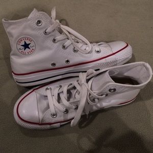 White high top converse shoes