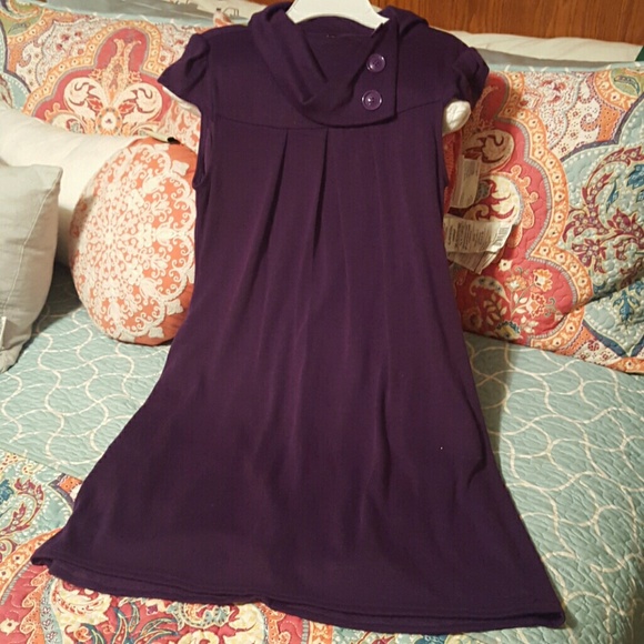 Purple cap sleeve dress - Picture 1 of 3
