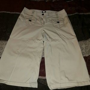SOLD Cream Wide Leg Capri's