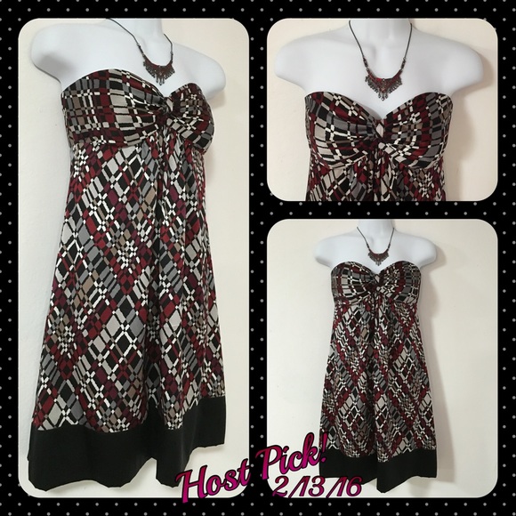 NWOT- 100% silk Trina Turk geometric dress