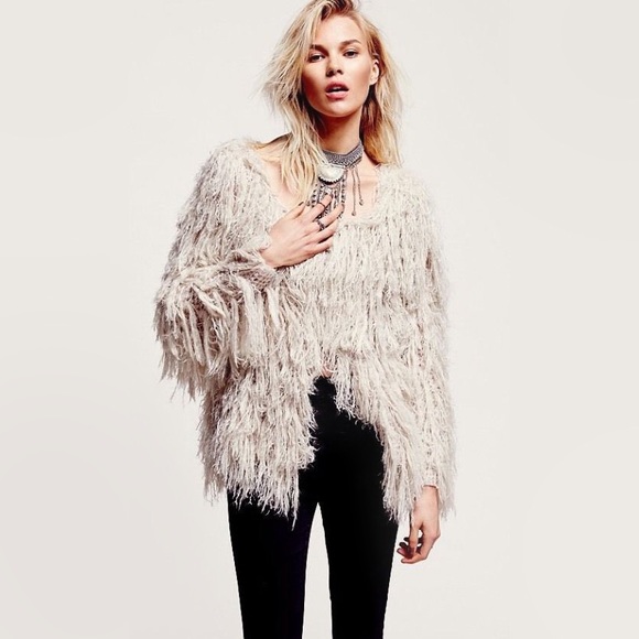 Free People Sweaters - Free People • Faithful Shaggy Cardigan NWOT