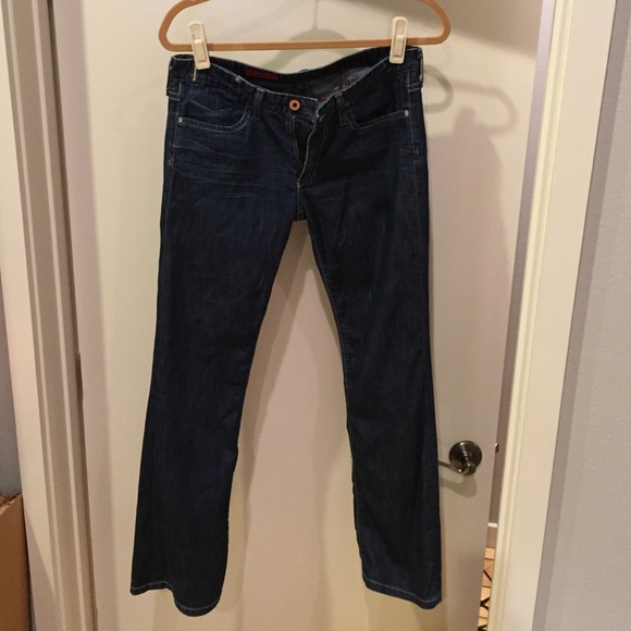 Dark AG Glamour straight leg denim