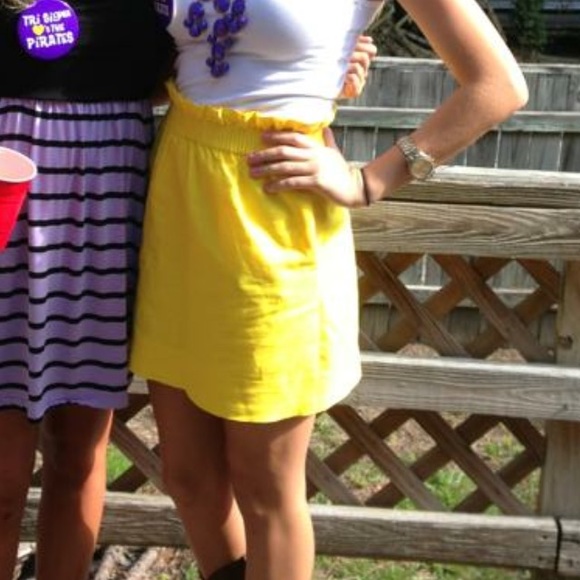 Yellow J.Crew cotton skirt